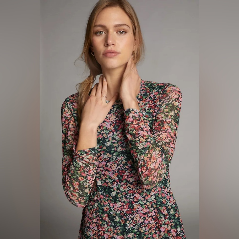 ✨ Anthropologie Fiona Maxi Dress Sz MP - Picture 3 of 11